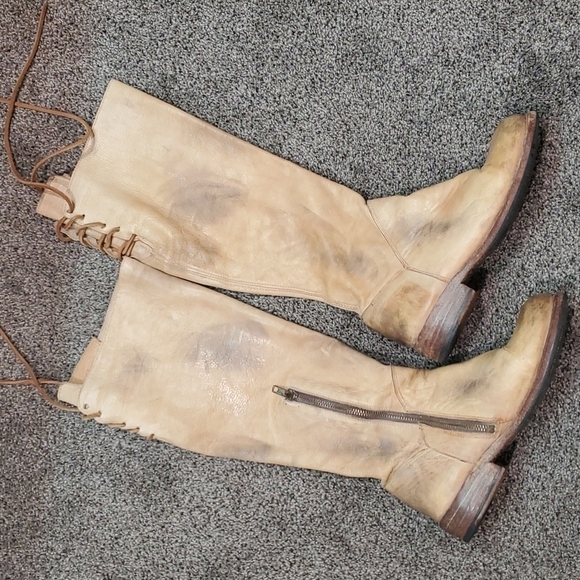 Bed Stu Womens Manchester Distressed Leather Tan Rustic boots sz 6.5 - Picture 13 of 15